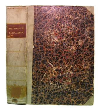 GRAMMARS, DICTIONARIES, etc.  VILLOTTE, JACQUES, S.J. Dictionarium novum Latino-Armenium. 1714